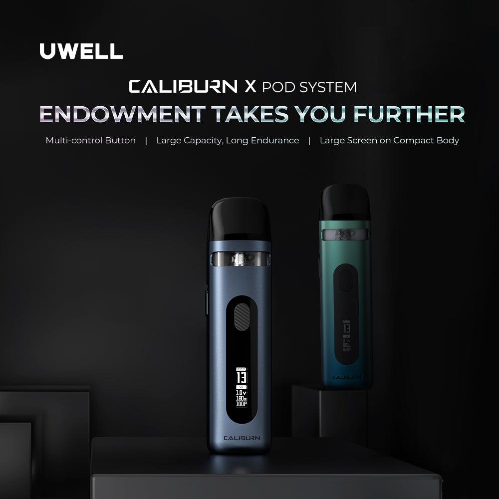 UWELL Caliburn X Refillable Pod Kit -Ink Blue- Podlyfe-NZ