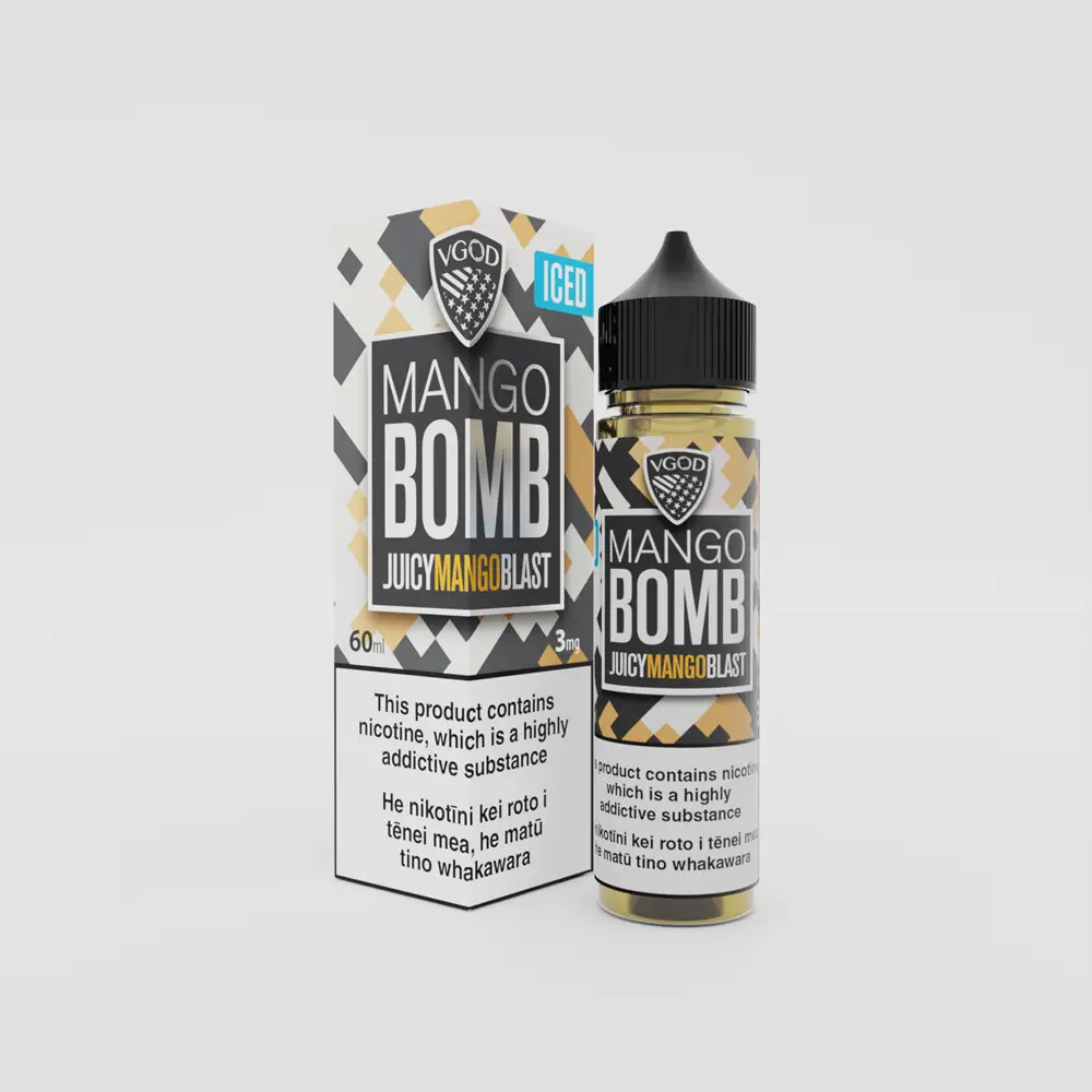 VGOD Iced Mango Bomb 60ml eJuice Freebase eLiquid Podlyfe