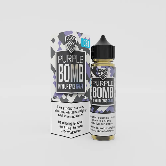 VGOD Iced Purple Bomb 60ml eJuice Freebase eLiquid Podlyfe